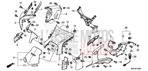 PANNEAU SUPERIEUR VFR1200FC de 2012